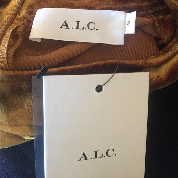 A.L.C . Gemma Gold Velvet Dress SOLD - Picture 3 of 3