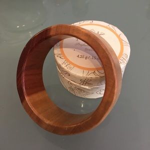 Vintage Wooden Multi-Tone Bangle - image 1