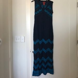 Missoni for Target blue knit maxi dress, S