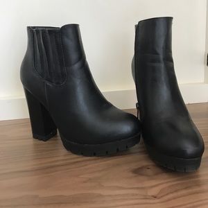 Black Heeled Ankle Boots