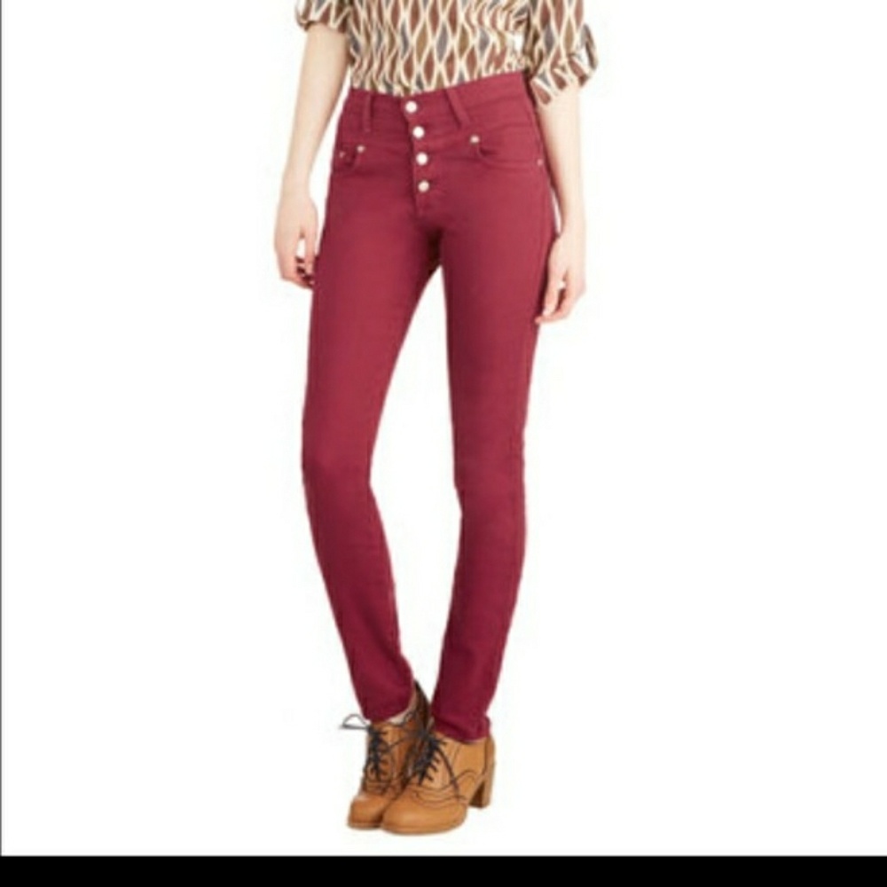 Karaoke Songstress Jeans - Crimson