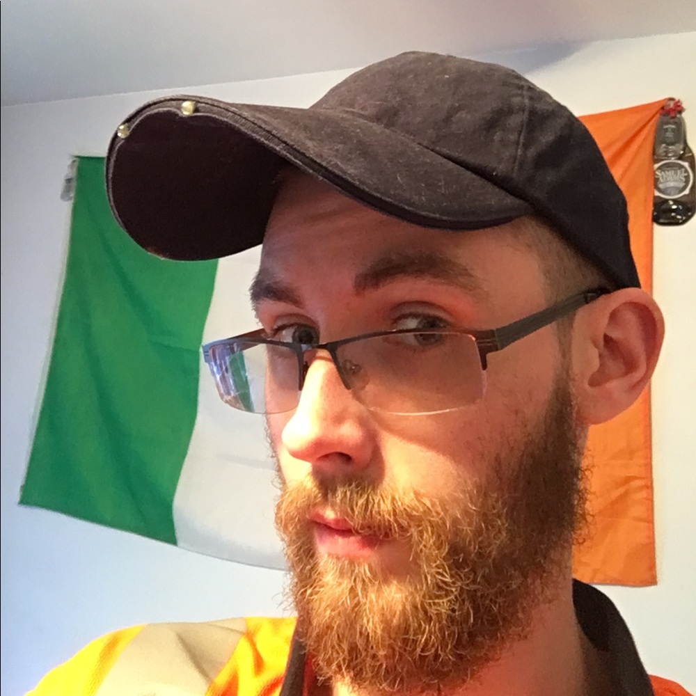 Strap back baseball hat with LED lights in brim.