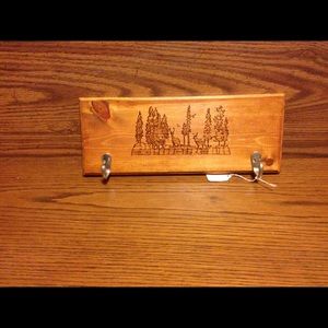 Handmade Wood Burned Coat Hanger