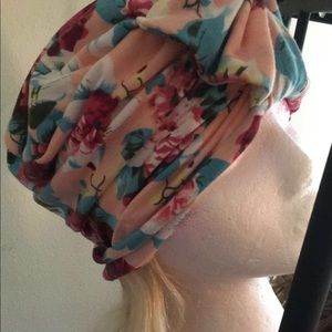 Custom partial wig, hat on the go.