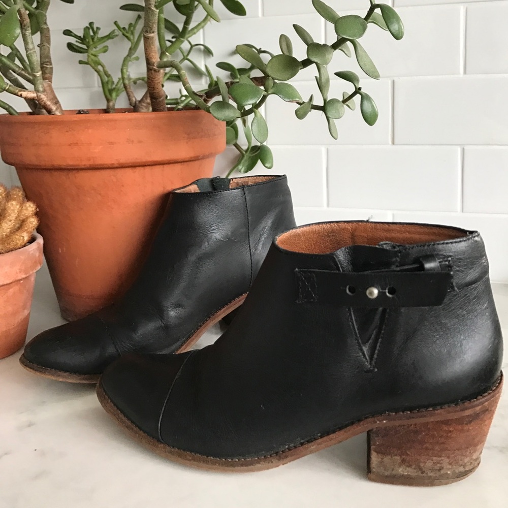 Black Madewell Real leather ankle booties