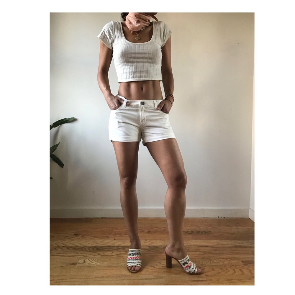 White Denim shorts