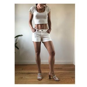 White Denim shorts