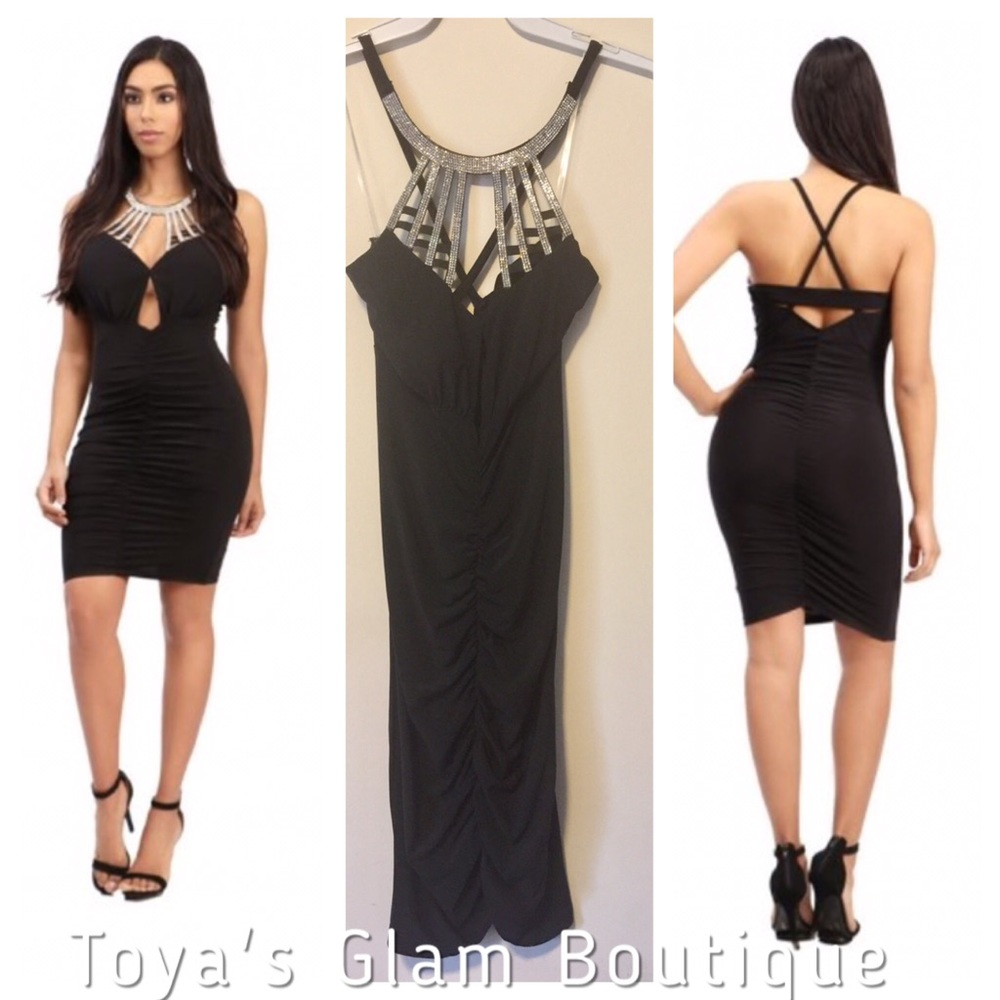 🖤BLACK BEADED BODYCON DRESS🖤