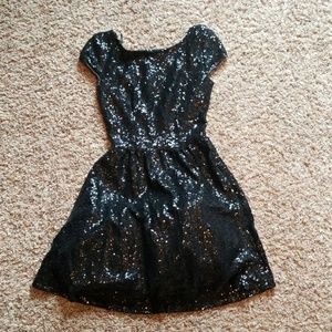 Black Sequins Dress