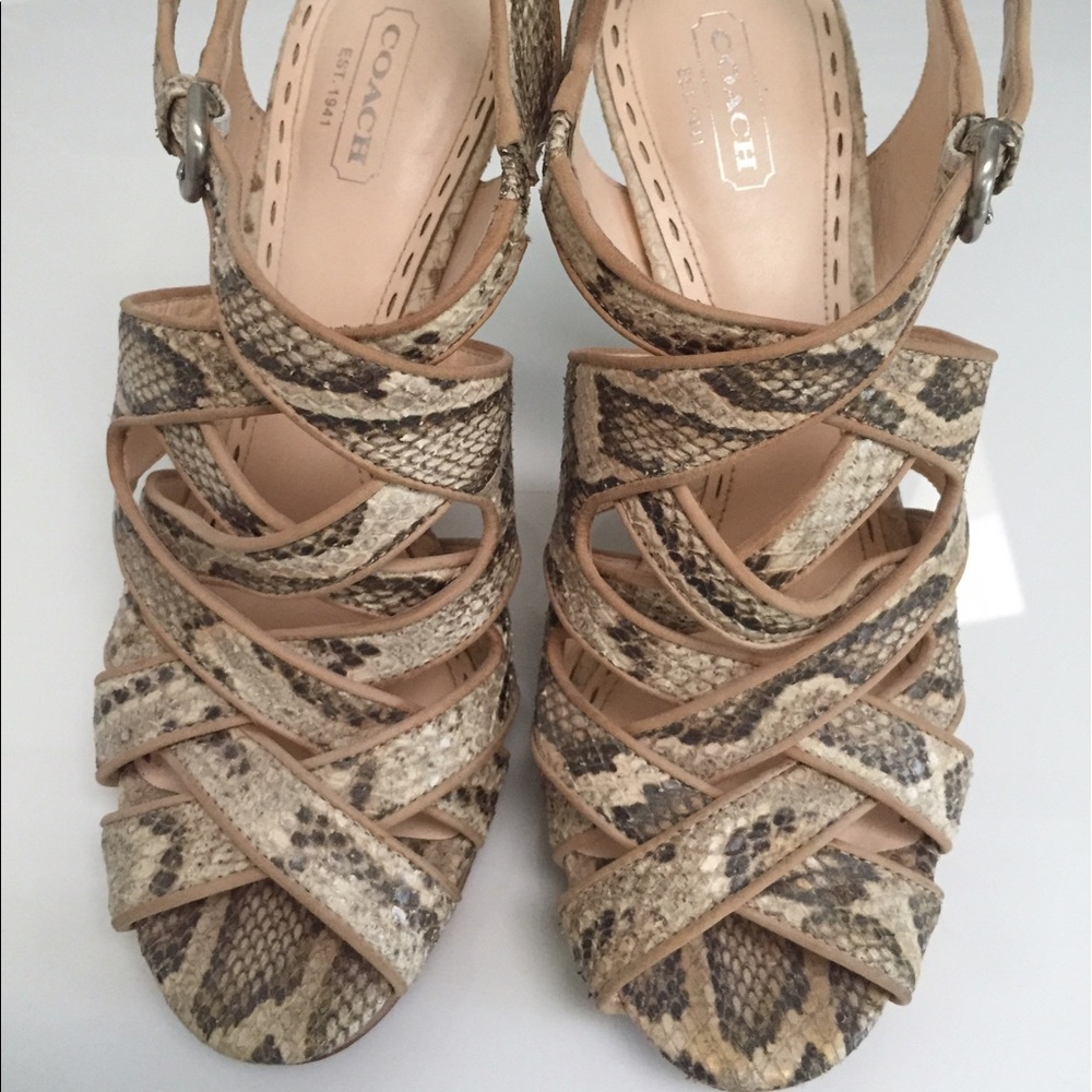 Coach strappy heels