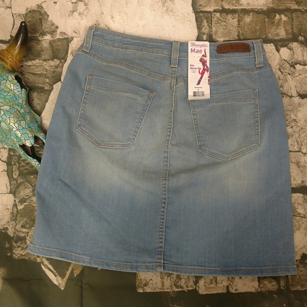 NWT Wrangler Denim Jean Button Skirt - Picture 5 of 6