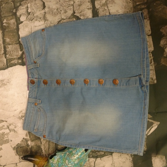 NWT Wrangler Denim Jean Button Skirt - Picture 6 of 6