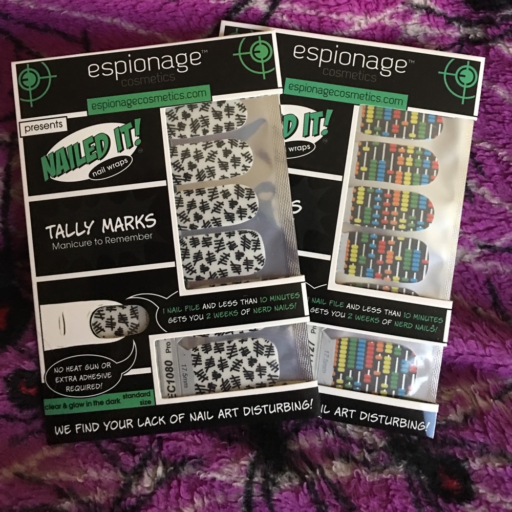 Espionage Cosmetics Nail Wraps (Set of 2)