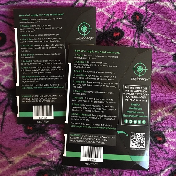 Espionage Cosmetics Nail Wraps (Set of 2) - Picture 2 of 2
