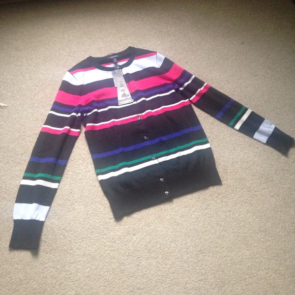 lands end button up cardigan sweater, size XS - Picture 2 of 8