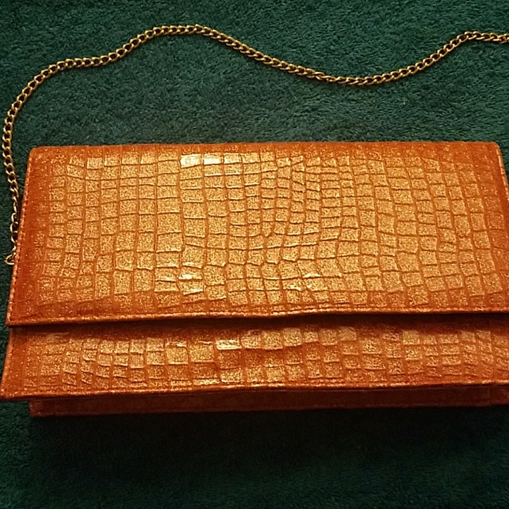PRICE DROP   ORANGE CLUTCH