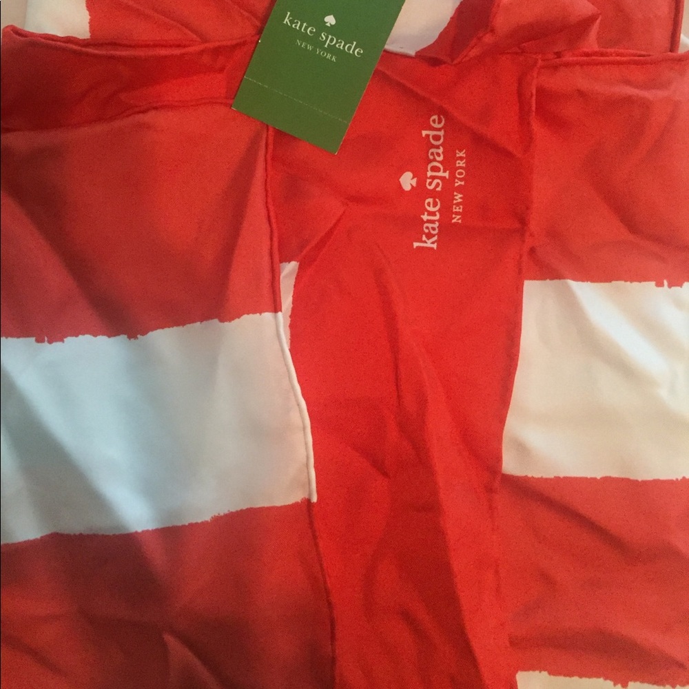 Kate spade red and white striped summer scarf