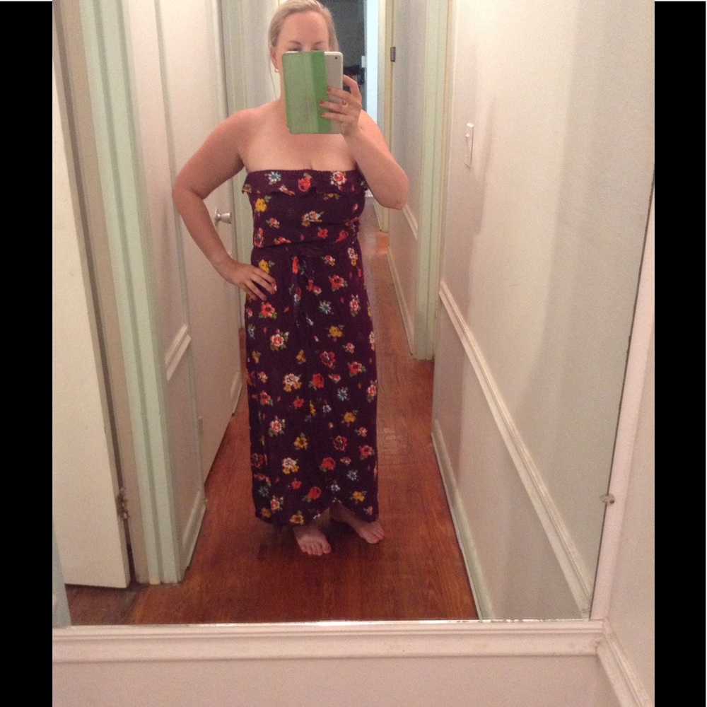 Lucy Love strapless maxi dress