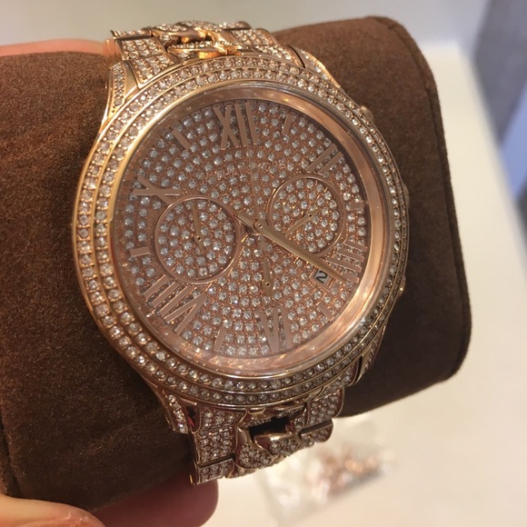 Beautiful rose gold watch MK main image 7