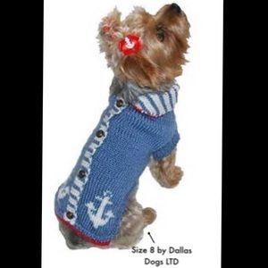 Dallas Dogs Sailor Sweater Dress Size 8