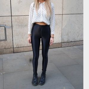 American apparel black disco pants