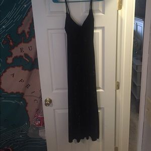 Vintage 90s Betsy Johnson black velvet jumpsuit