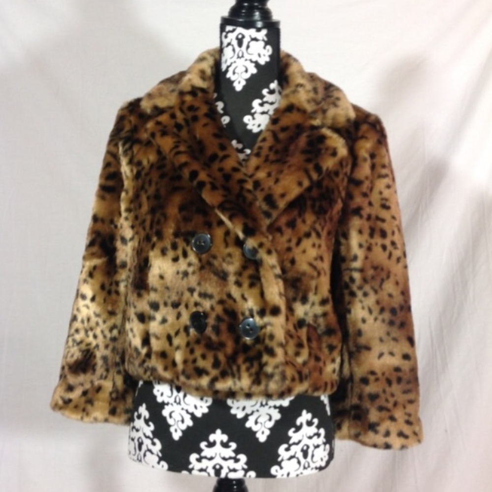 Loft leopard print blazer coat jacket