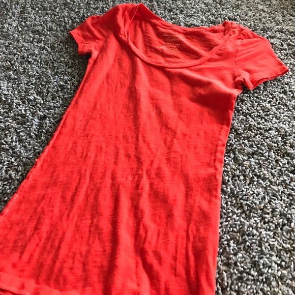 Red-Orange AE Scoop Neck Tee - Picture 1 of 1