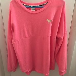 VS pink oversized long sleeve shirt