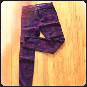 BDG high rise skinny pant burgundy pattern 27