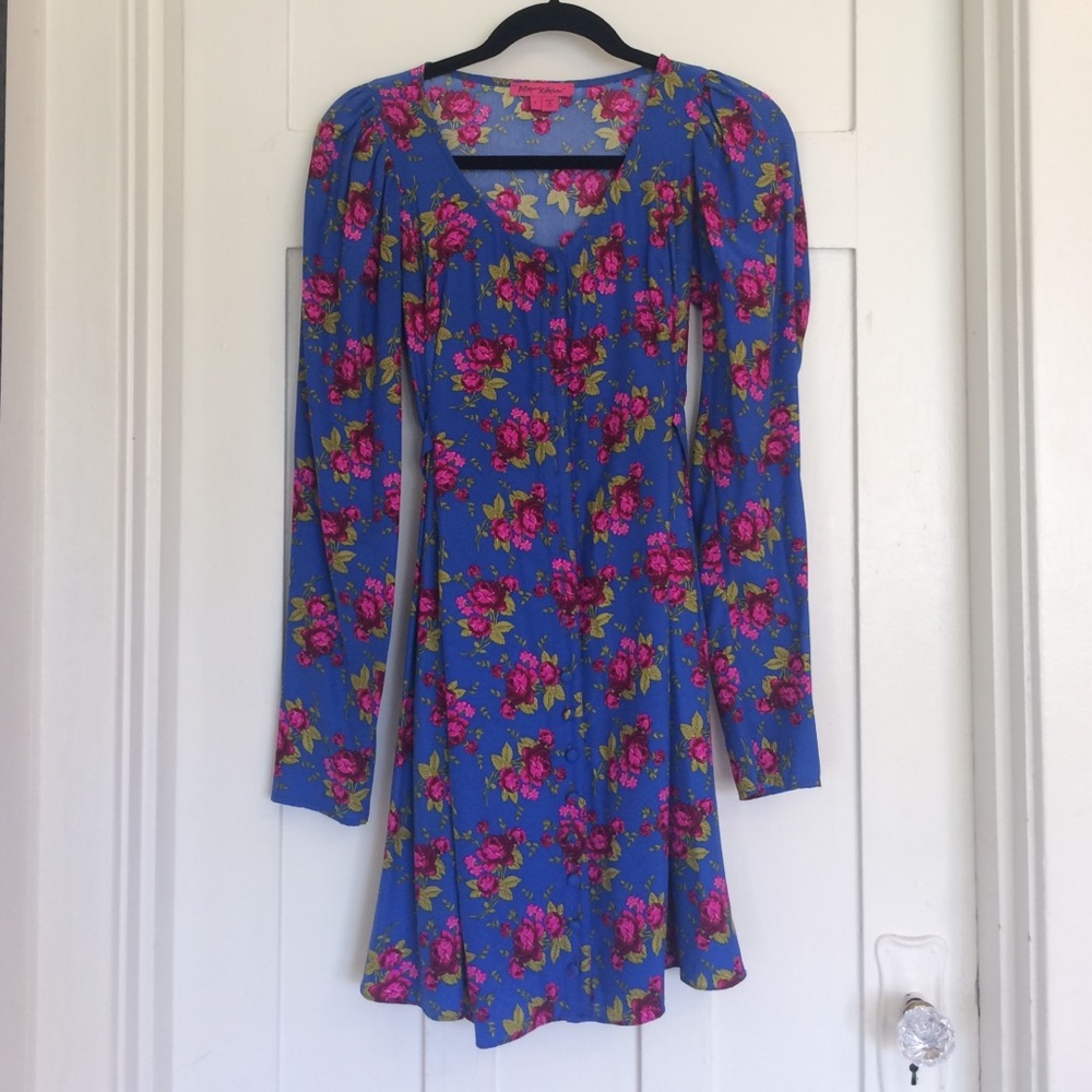 Betsey Johnson Floral Silk Dress