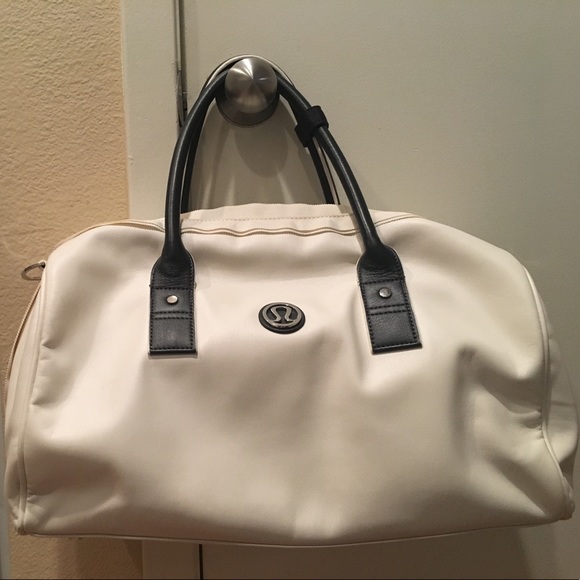 lululemon athletica Handbags - Lululemon White Gym Duffle Bag