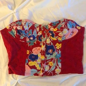 Urban Outfitters Kimchi Blue Floral Lace Bandeau