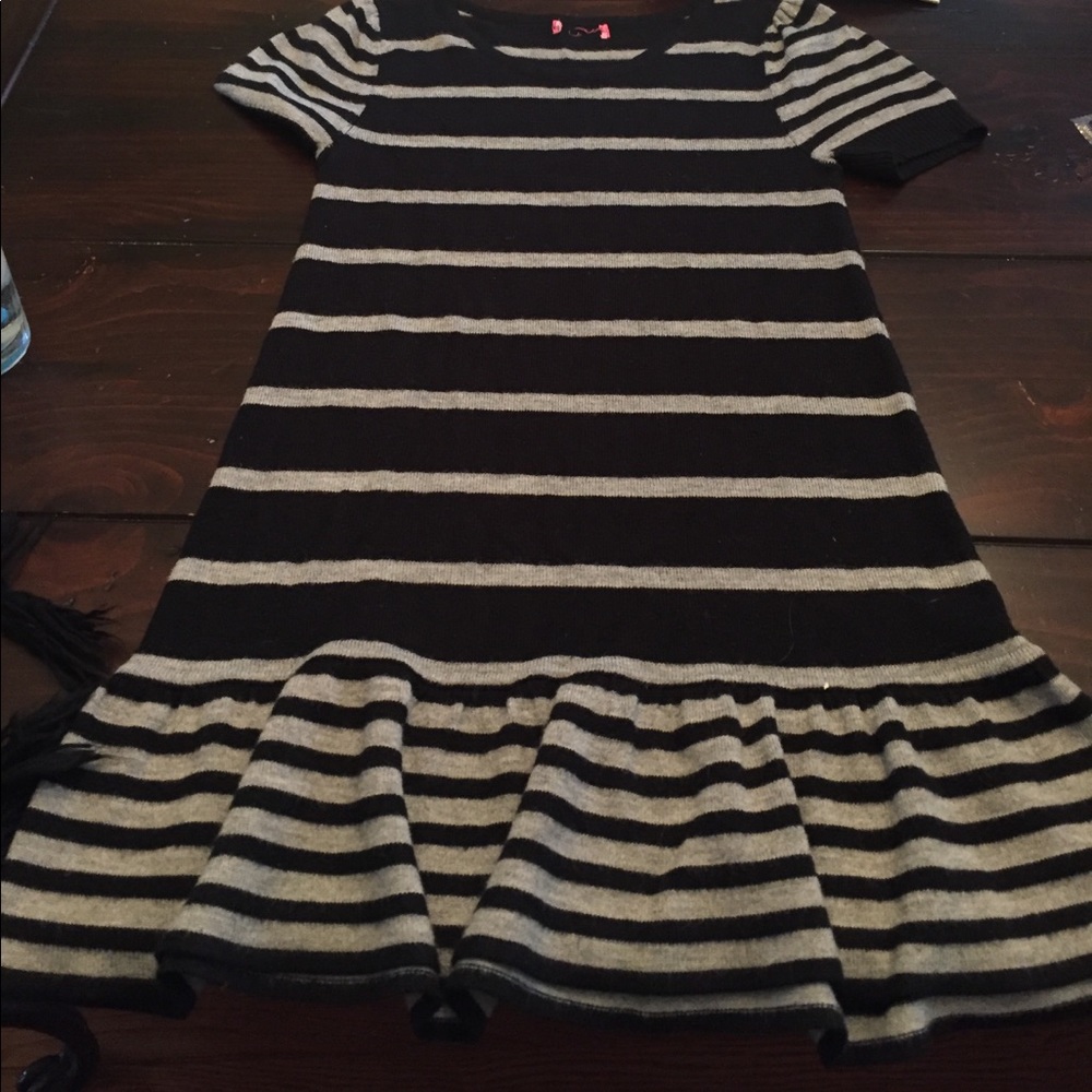 Cute gray and black striped dress