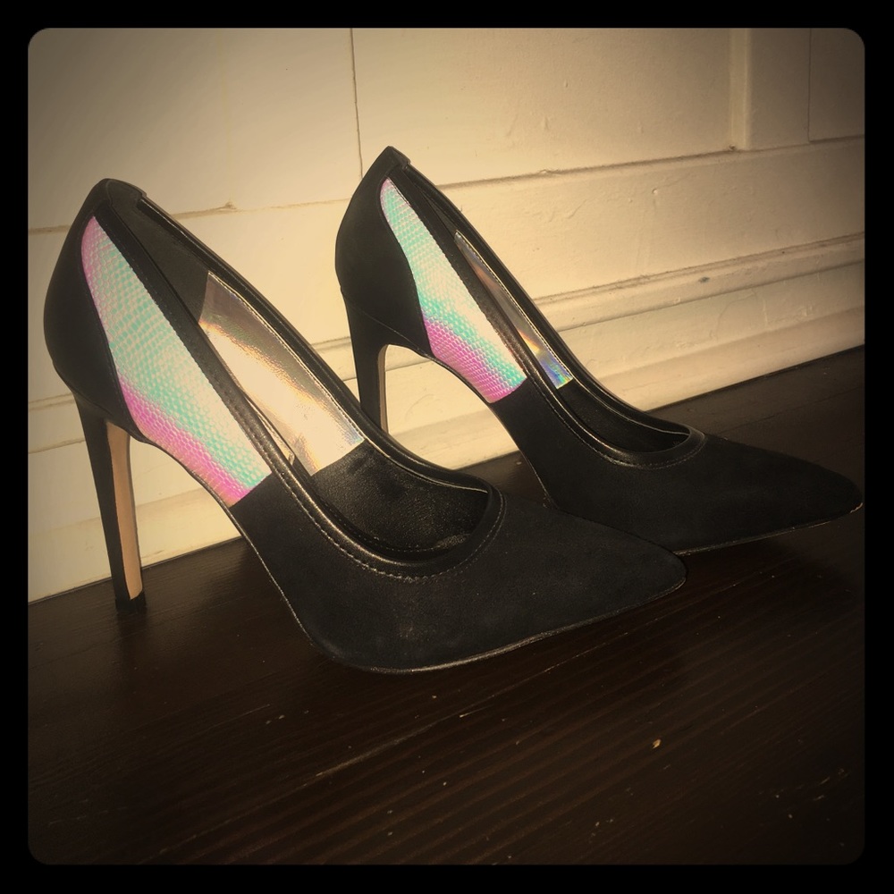 Sam Edelman reflective panel heels