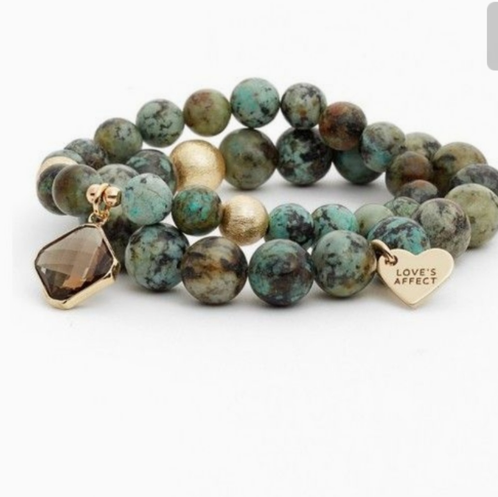 NWOT - Set of 2 semi-precious stone bracelets - Picture 4 of 5