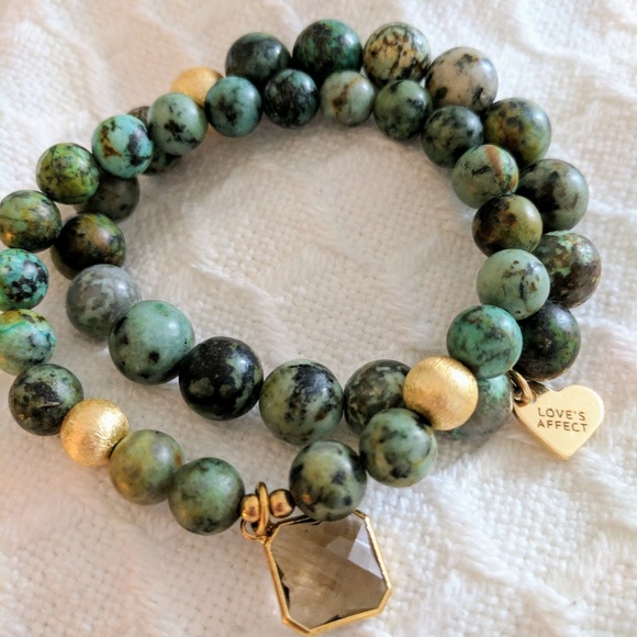 NWOT - Set of 2 semi-precious stone bracelets - Picture 3 of 5