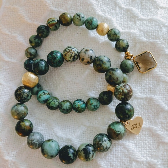 NWOT - Set of 2 semi-precious stone bracelets - Picture 2 of 5