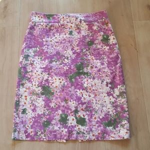 Jcrew floral pencil skirt size 0