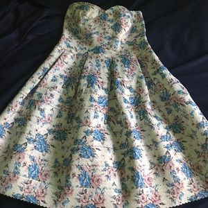 Pink & Blue Roses dress