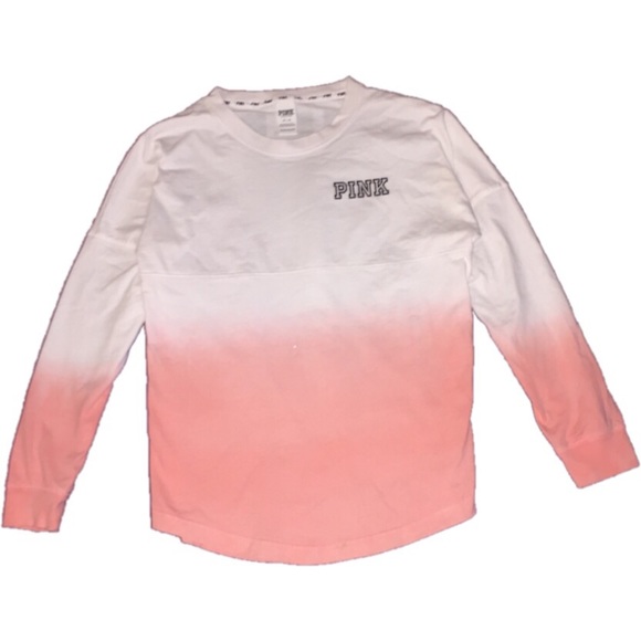 PINK Victoria's Secret Sweaters - VS PINK Pink Ombré Crew Sweatshirt