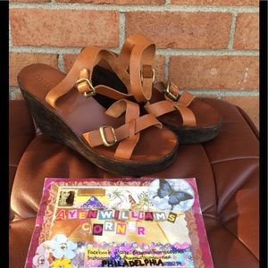 Authentic Miumiu Leather wedge