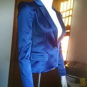 Satin blue blazer