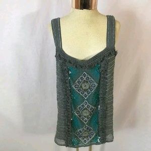 Anthropologie Akemi + Kin embroidered tank top