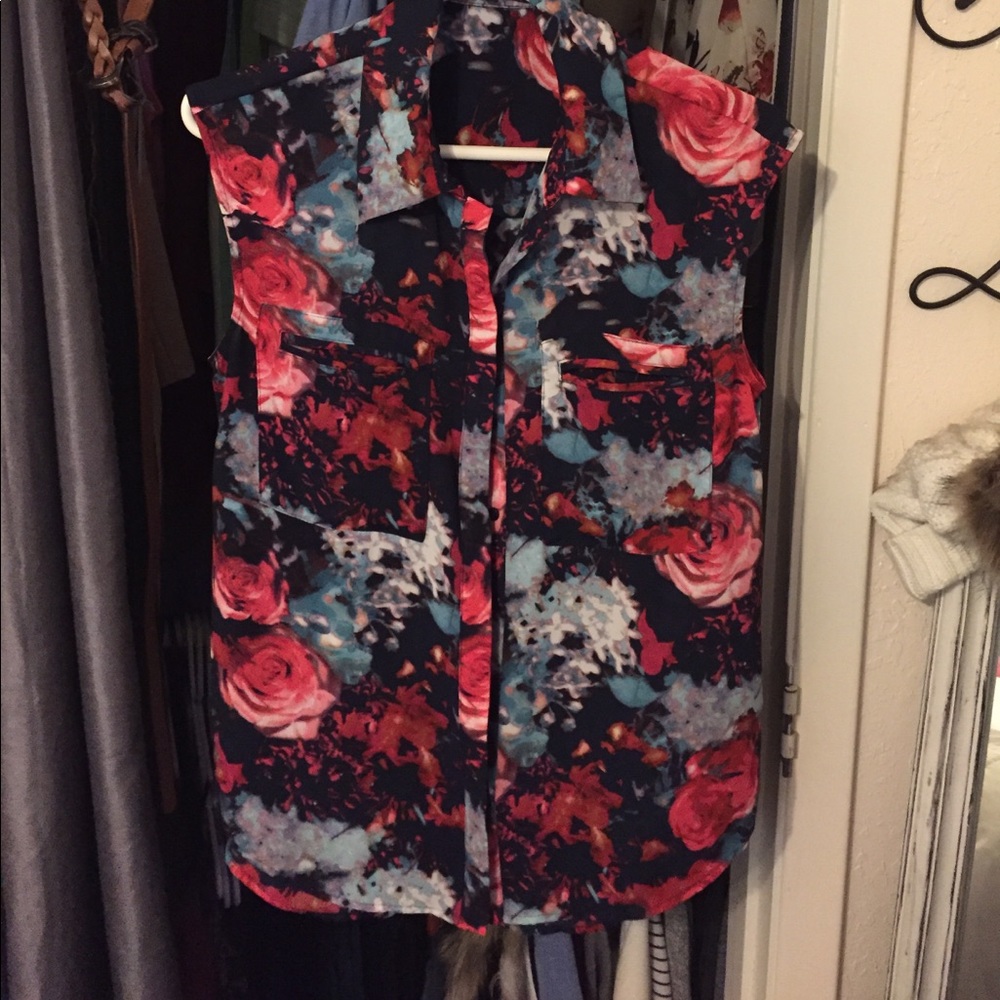 Ro & De floral Button down