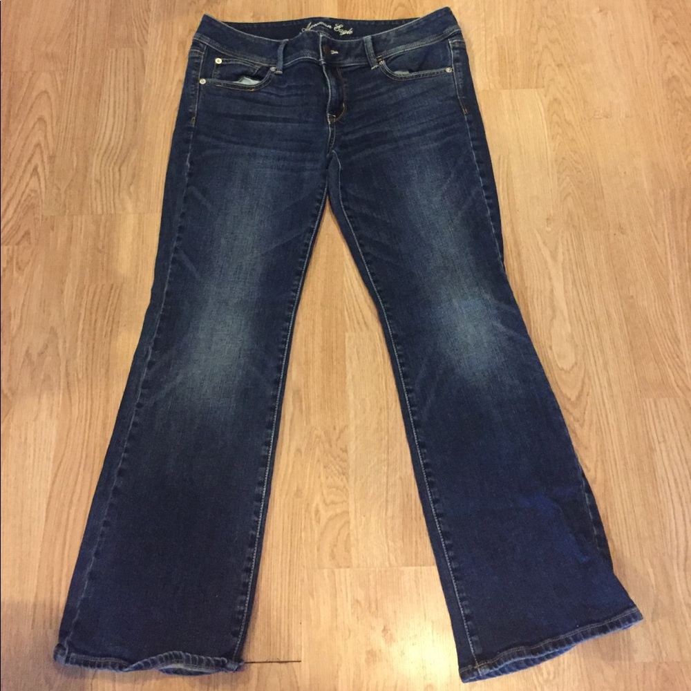 Dark blue jeans