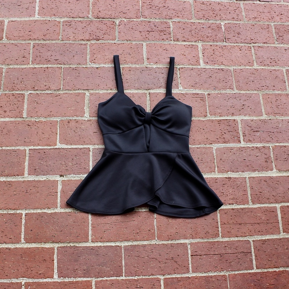Black Peplum Tank