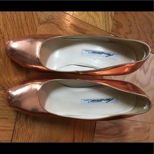 Brian Atwood Rose Gold Monic Pumps