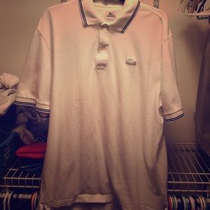 White Lacoste polo