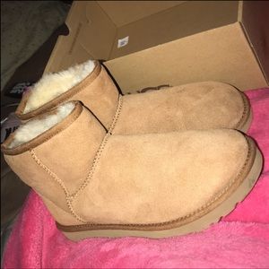 Short beige ugg boots